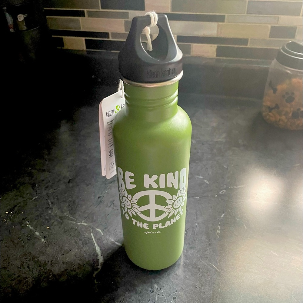 Pink water bottle